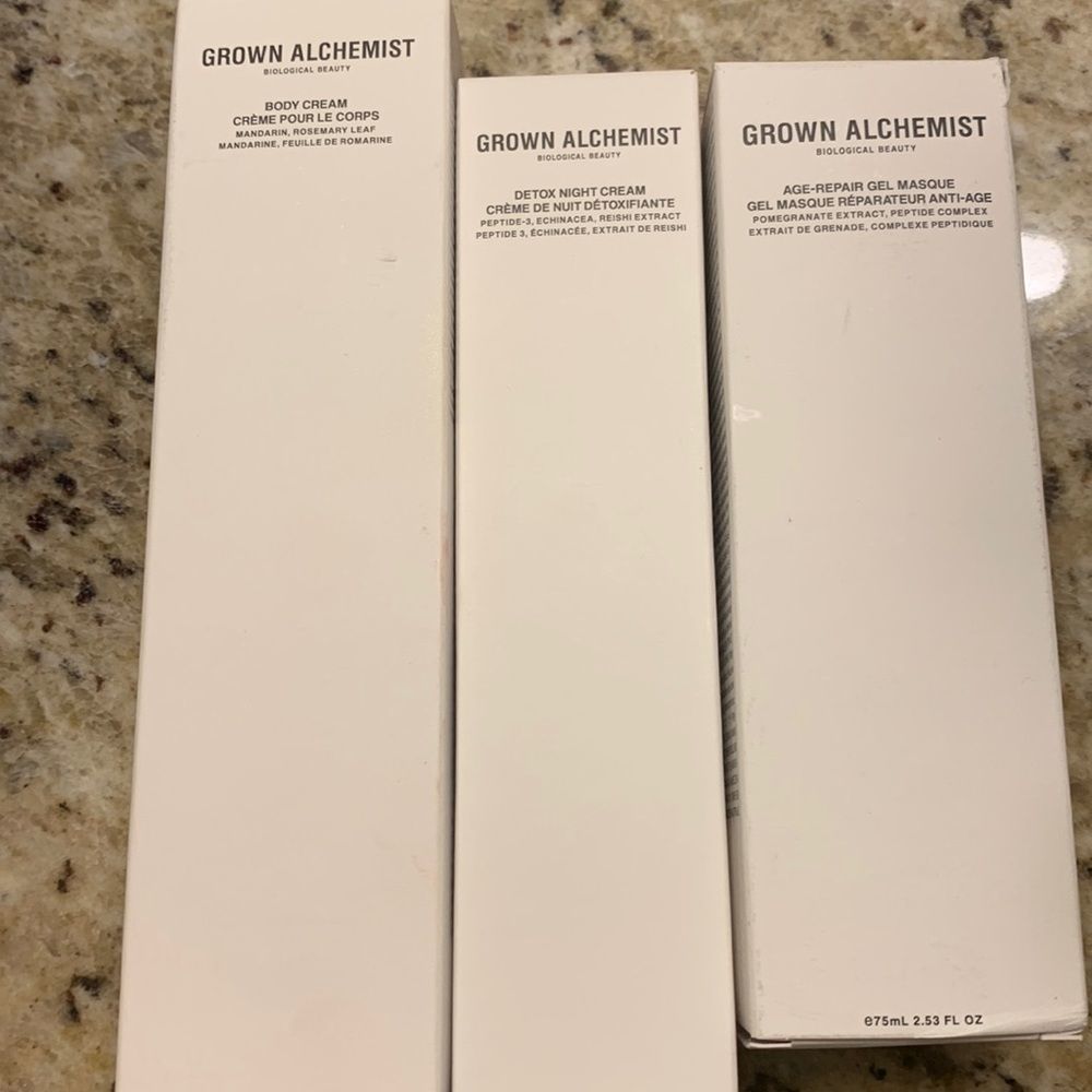 Grown Alchemist Bundle - Body Cream, Detox Night Cream and Age Repair Gel Masque